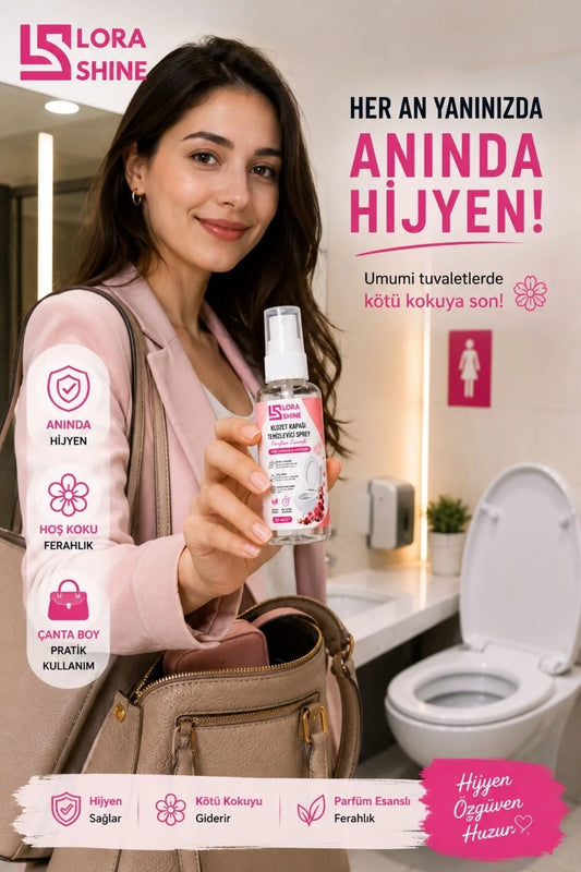 Klozet Kapağı Temizleyici Sprey 50 ML – Parfümlü Taşınabilir Tuvalet Hijyen Spreyi