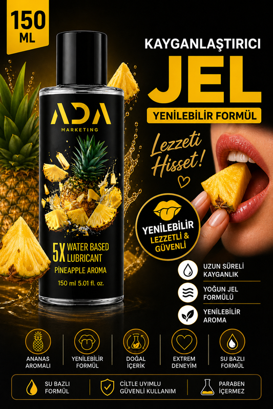 Ananas Aromalı Yenilebilir Kayganlaştırıcı Jel 150 ML | ADA Marketing