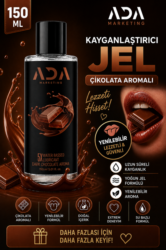 Çikolata Aromalı Yenilebilir Kayganlaştırıcı Jel 150 ML | ADA Marketing