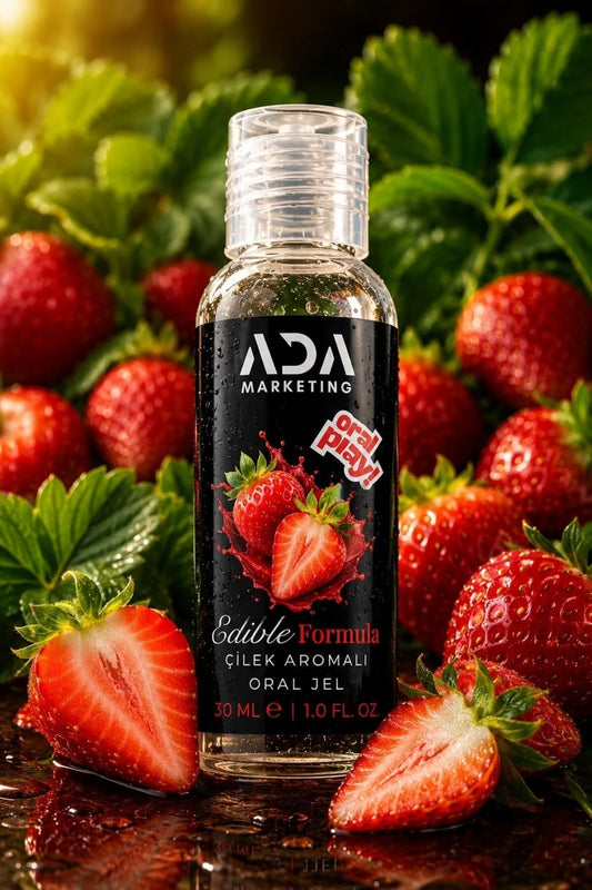 Çilek Aromalı Yenilebilir Kayganlaştırıcı Jel 30 ML | ADA Marketing