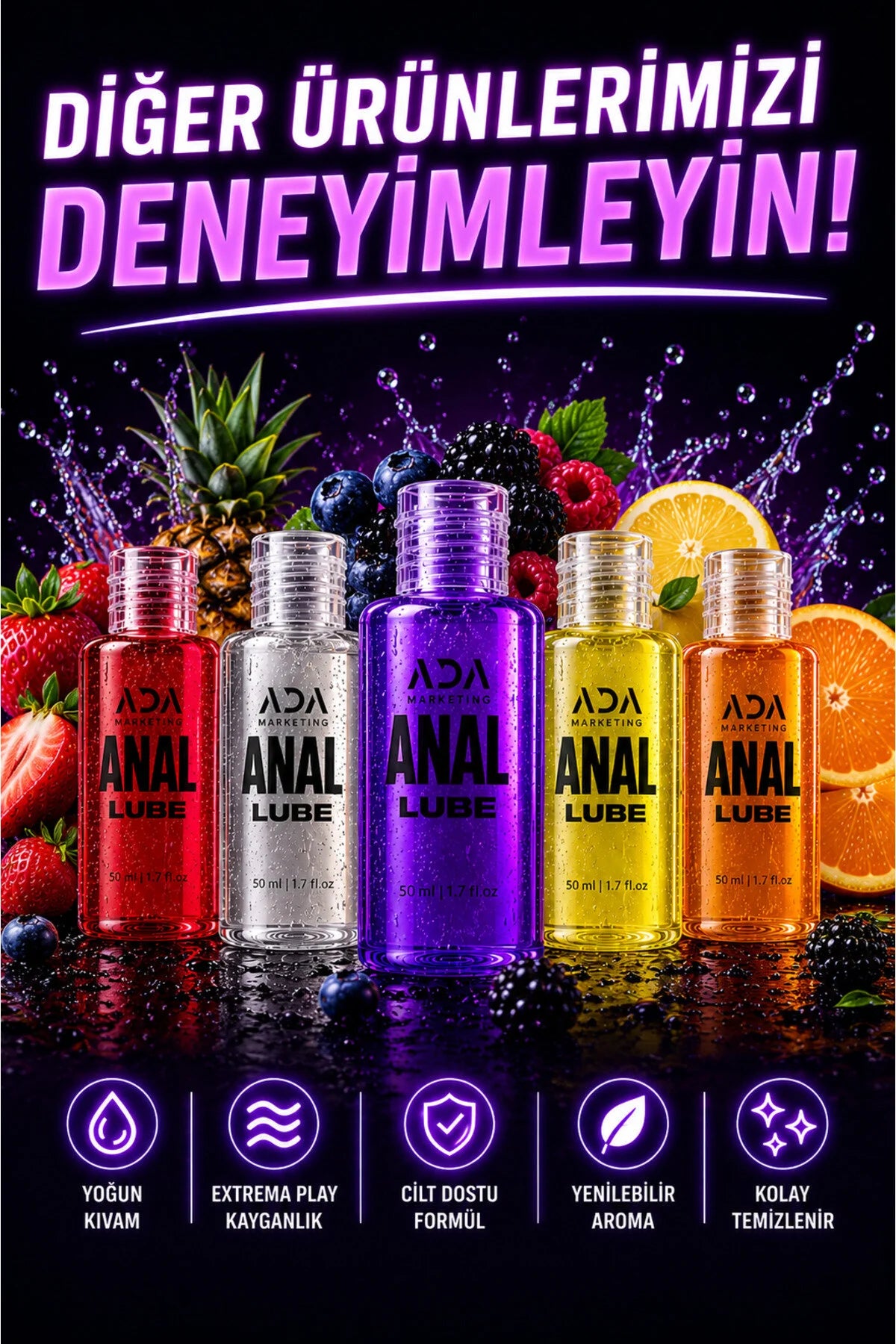 Kadınlara Özel Orman Meyveli Anal Kayganlaştırıcı Jel 50 ML | ADA Marketing