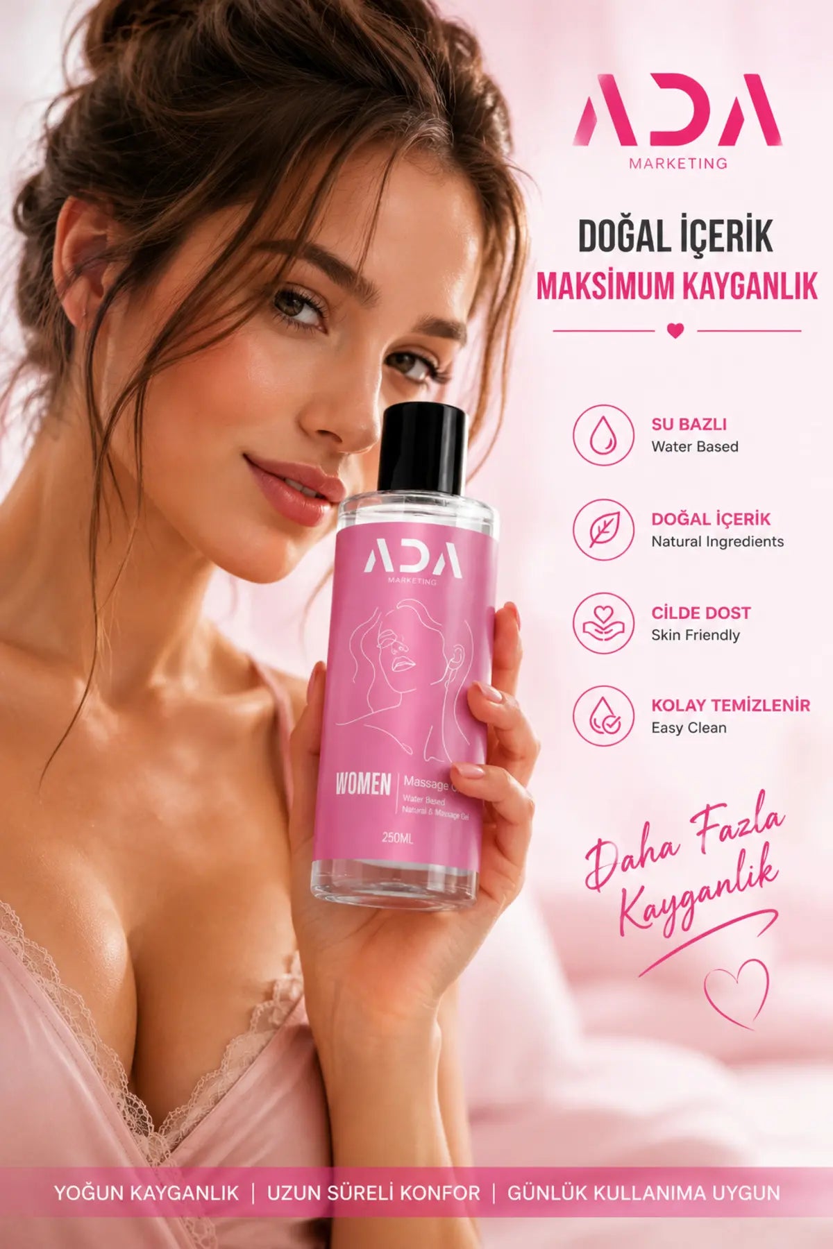 Kadınlara Özel Anal Vajinal Kayganlaştırıcı Jel 250 ML – Su Bazlı Çilek Aromalı